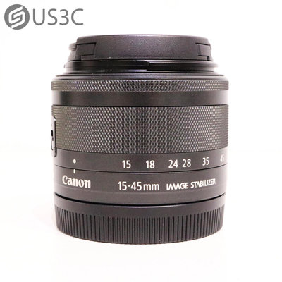 【US3C-青海店】【一元起標】公司貨 Canon EF-M 15-45mm F3.5-6.3 IS STM 標準變焦鏡 IS影像穩定器 二手鏡頭