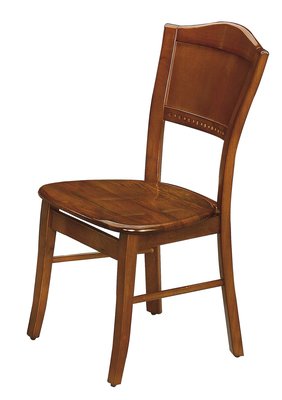 鴻宇傢俱~(ZB)856-2法式柚木色木面餐椅-2507