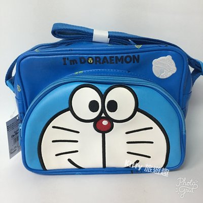 [Kitty 旅遊趣] 哆啦Ａ夢 斜背包 小背包 小叮噹 臉 藍色 兒童背包 禮物 生日禮物