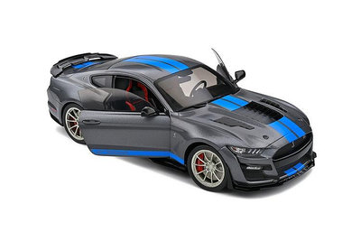 車模 仿真模型車SOLIDO 1:18 福特 野馬 謝爾比 Mustang GT500 銀 汽車模型 雙開