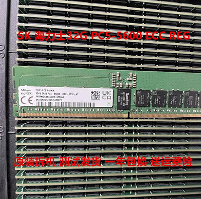 SK 32G 2RX8 PC5-5600 服務器內存 32G DDR5 5600 ECC REG