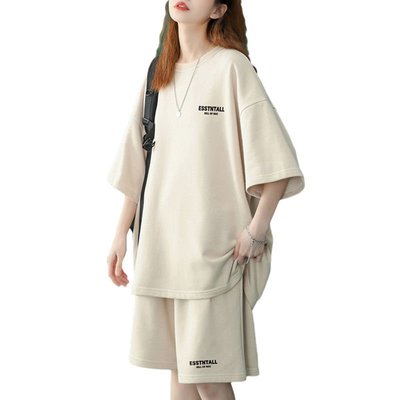 韓版  運動套裝女新款夏季時尚港味復古大碼2-300斤休閑兩件套 GSWQ119052