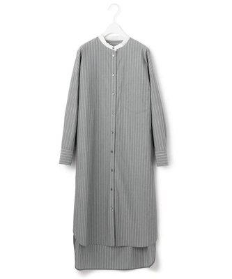 ICB—2021年春夏/灰色白條紋襯衫式洋裝（size 4)