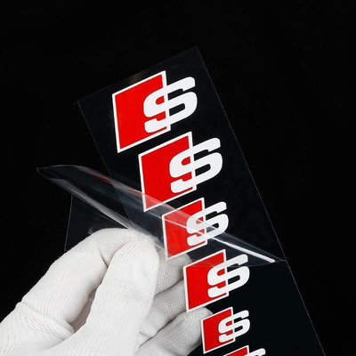 熱銷 6件汽車卡鉗貼紙適用於奧迪 sline A3 A4 A5 A6 A7 A8 S3 S6 Q3 Q5 Q7 TT S RS 可開發票
