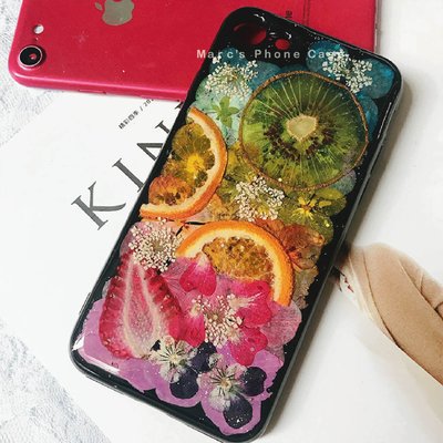 IPhone X 8 7 6 PLUS IX I7 I8 I6S 真水果 草莓 奇異果 乾燥花 永生花 手機殼 保護殼