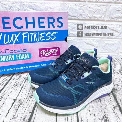 【豬豬老闆】SKECHERS D'LUX FITNESS 藍 透氣 中底 運動 訓練 慢跑鞋 女鞋 149834NVMT