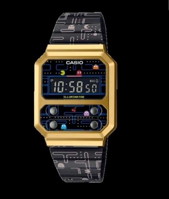 CASIO x Pacman 卡西歐經典手錶 小精靈 A100WEPC
