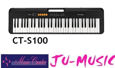 造韻樂器音響- JU-MUSIC - CASIO CT-S100 61鍵 手提式電子琴 122種音色 公司貨免運費