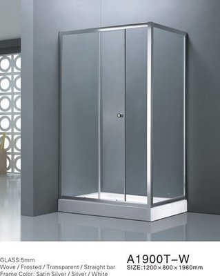 FUO 衛浴: 120X80公分 強化玻璃 乾濕分離淋浴房 (A1900TW)期貨!