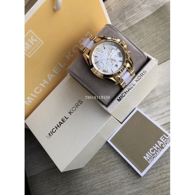 MICHAEL KORS 手錶 MK5743高雅美式風格羅馬刻度三眼計時腕錶/女裱
