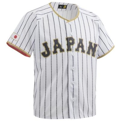 貳拾肆棒球-日本帶回侍JAPAN日本代表WBC經典賽Mizuno 主場球衣S-M