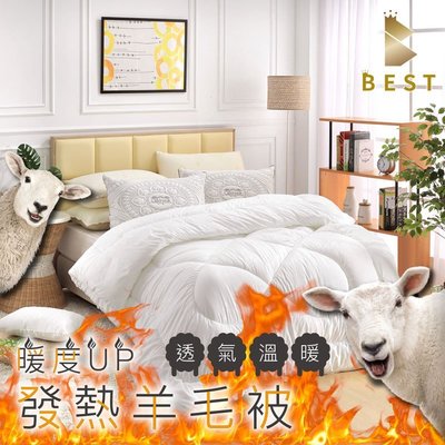 【BEST寢飾】發熱羊毛被 單人1.7KG 台灣製 棉被 被子 被胎 現貨