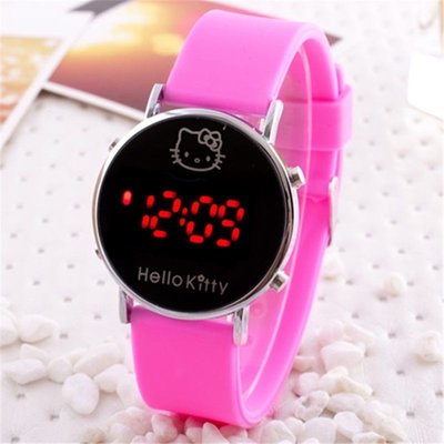 熱銷款手錶 韓國Kitty LED卡通電子手錶 潮流學生時尚運動手錶 創意女錶 硅膠手錶 果凍表 交換禮物