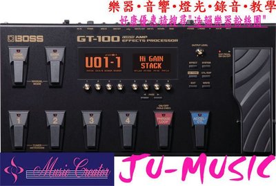 造韻樂器音響- JU-MUSIC - BOSS GT-100 GT100 音箱模擬 綜合 效果器