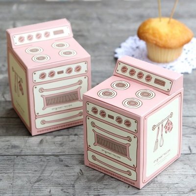 粉色冰箱造型馬芬杯紙盒, 單個杯子蛋糕盒附內托15元 婚禮小物.單個慕斯木糠杯布丁瓶蛋糕盒,聖誔節禮物包裝盒~