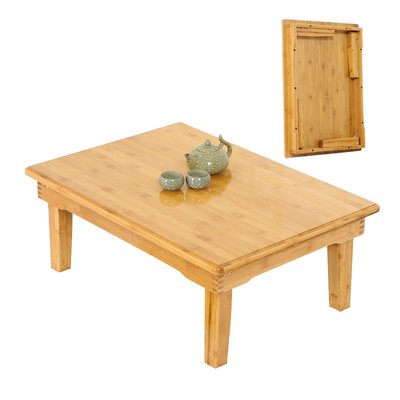 折疊桌楠竹炕桌實木榻榻米桌正方形地桌餐桌飯桌小茶幾方桌矮桌子~特價