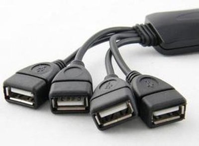 USB延長線vaidu域能八爪魚分線器HUB集線器4接口一拖四線形USB~新北五金專賣店
