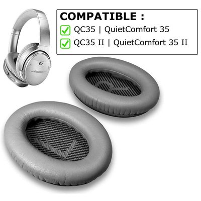 gaming微小配件-真皮耳罩適用QC35 QC35 II BOSE 耳機 QuietComfort 35 II 降噪耳機 耳墊 替換耳罩專用-gm