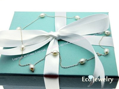 《Eco-jewelry》【Tiffany&amp;Co】稀有款 九珍珠細項鍊 純銀925項鍊 ~專櫃真品已送洗