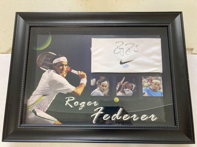 羅傑•費德勒 Roger Federer 費天王 親筆簽名頭巾 steiner認證 雲嘉南可面交