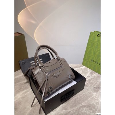 2022 Balenciag * Neo cage City handbag 女士細線皮革機車包—英達汽機車配件