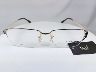 『逢甲眼鏡』dunhill 全新正品 鏡框 金色半框 金色質感鏡腳 純鈦材質【VDH156J 0200】