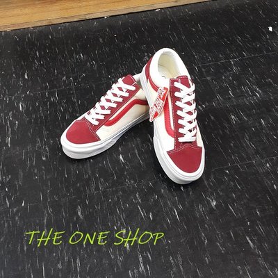 VANS Style 36 Old Skool 紅色 紅線 米白色 白色 帆布鞋 板鞋 經典款 VN0A3DZ3VXZ