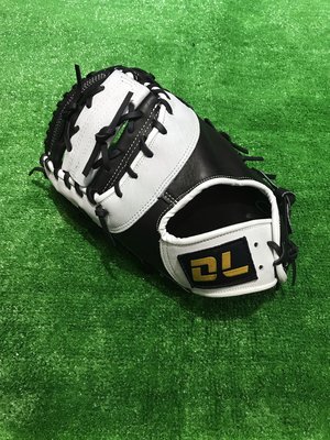 〈棒球世界〉全新DL 一壘訂製款 棒壘球用手套 特價黑白配色送手套袋反手用