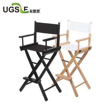 櫸木高腳導演椅便攜式木質家具化妝椅寫生折疊椅 戶外