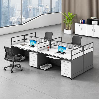 辦公家具職員桌屏風辦公桌四人六人卡位員工桌電腦桌椅組合辦公桌