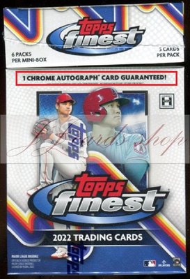 MLB 2022 Topps Finest 最佳系列 棒球卡 卡盒  ( 一小盒 = 6包 = 1張簽名卡 )
