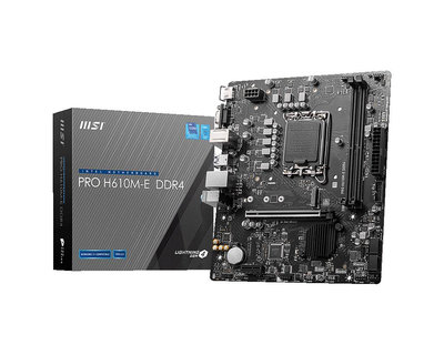 【鳥鵬電腦】msi 微星 PRO H610M-E DDR4 主機板 LGA1700 H610 HDMI VGA 全新盒裝
