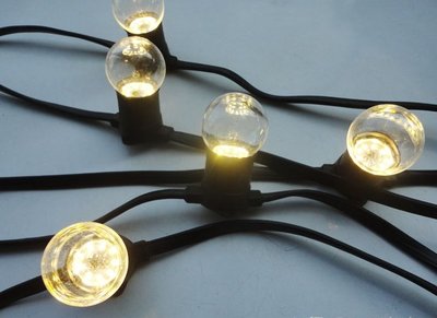 【辰旭LED照明】E27戶外防水燈帶 燈串 2線一米2燈頭 黑色 可剪裁