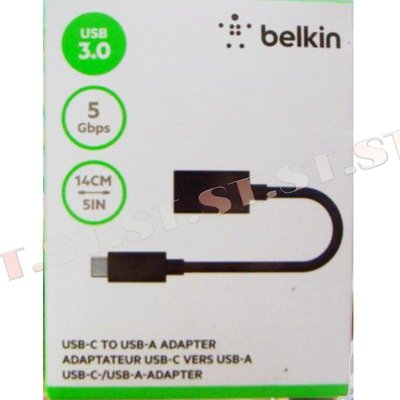 特價只有1個 視聽影訊 BELKIN 3.0 USB-C 轉 USB-A 轉接線（亦稱 USB Type-C)