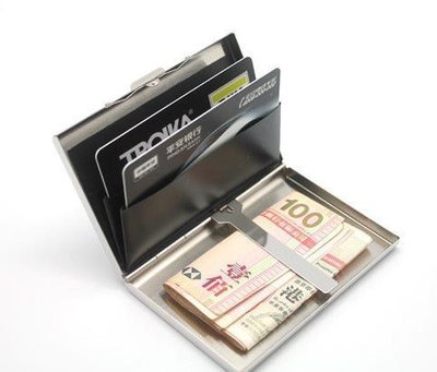 德國獲獎設計精品～男用 男士 防側錄金屬皮夾 防掃描消磁 信用卡夾 提款卡包 錢包 商務名片夾 皮包 Wallet