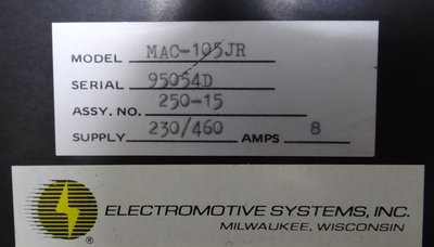 馬達緩啟動器 230/460VAC/8A Type: MAC-105JR 庫存新品