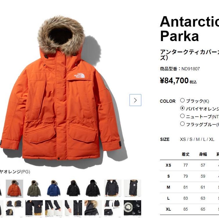 アウトレット取扱店 S NT THE NORTH FACE Antarctica PARKA 新品 | www ...