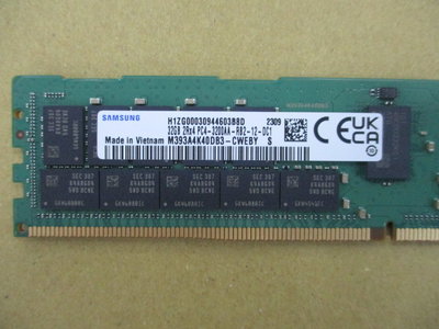 全新三星原廠 DDR4-3200 32GB ECC Reg. 伺服器、NAS專用記憶體