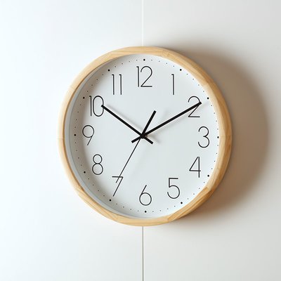 NITORI宜得利家用鐘表掛鐘客廳代簡約358cm掃秒實木掛鐘