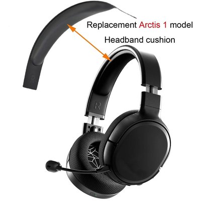 gaming微小配件-賽睿寒冰1耳機頭梁墊 替換頭條適用於 SteelSeries Arctis 1 無線遊戲耳機頭帶 頭梁皮墊-gm