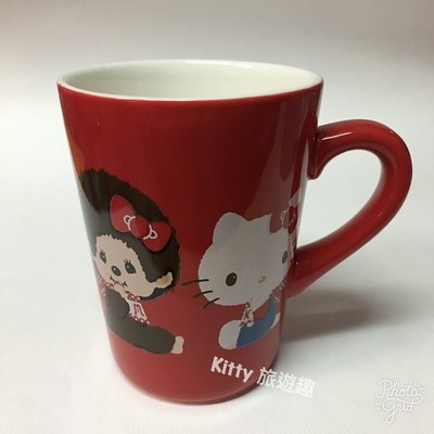 [Kitty 旅遊趣] Hello Kitty 馬克杯 凱蒂貓夢奇奇聯名款 咖啡杯 水杯 茶杯 紅色陶瓷杯 收藏