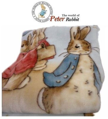 日本製盒裝進口Made in Japan彼得兔毛毯Peter Rabbit日本進口嬰兒毛毯比得兔粉紅色藍色米黃色