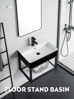 簡易落地式浴室柜洗手盆小戶型不銹鋼支架臉盆柜戶外陽臺