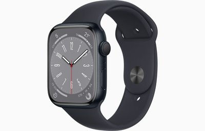Apple Watch Series 8 45mm GPS S8 午夜色鋁金屬錶殼 運動型錶帶 型號MNP13TA/A