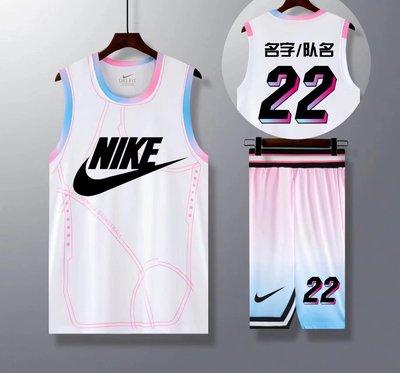 現貨熱銷-Nike耐克籃球服套裝男比賽訓練隊服速干運動背心球衣學生定制印號爆款