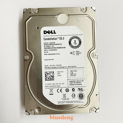 DELL 2T 7.2K SAS 3.5 ST2000NM0023 01P7DP R520 R620 R720硬碟