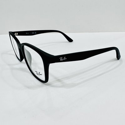 【名家眼鏡】雷朋質感黑鏡腳滿版logo方型膠框RB7059D 5196【台南成大店】