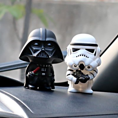 【小娜娜手辦】星球大戰大師 Yoda Darth Vader Stormtrooper 搖頭 10cm 可動人偶汽車飾品男孩