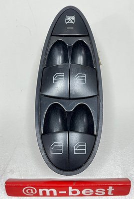 BENZ W211 03-08 電動窗開關總成 左前門 (黑框 4合1) (日本外匯拆車品) 2118210058