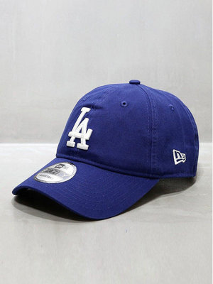 帽子遮陽情侶潮牌大標軟頂la鴨舌帽MLB棒球帽藍色ins風UU代購#
